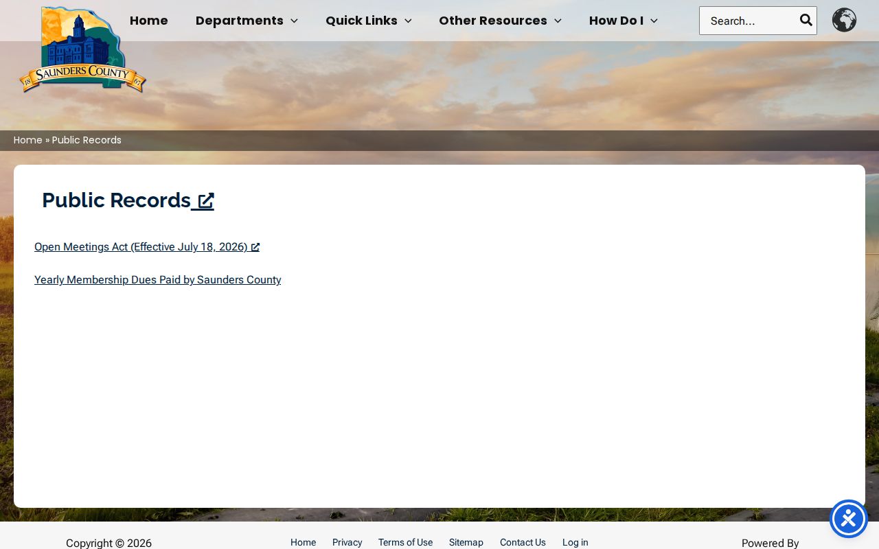 Saunders County public records access for warrant searches
