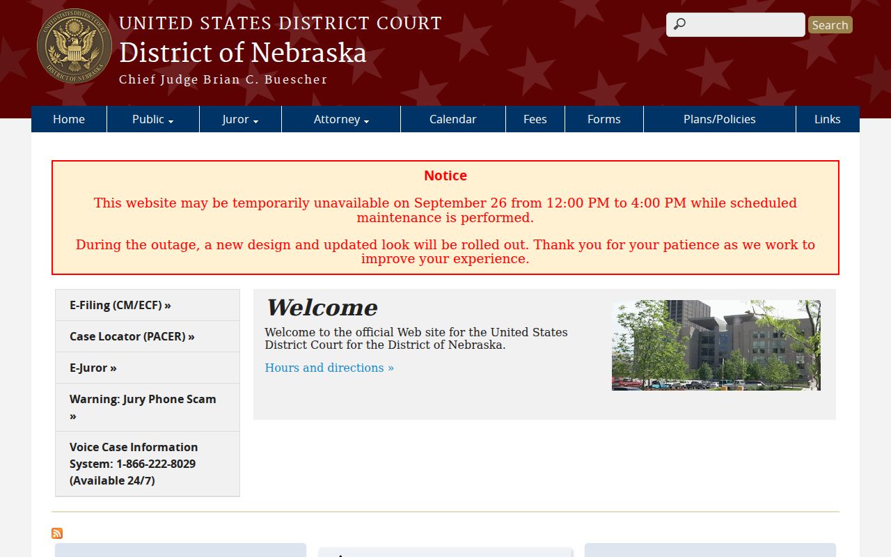 Court access boundary for Valparaiso warrant records